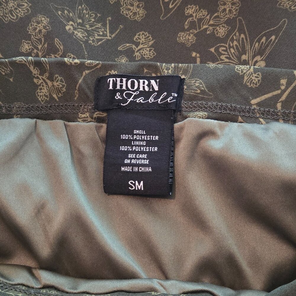 Hot Topic Thorn & Fable Green Midi Layered Whimsygoth Cottagecore Skirt - Picture 6 of 8
